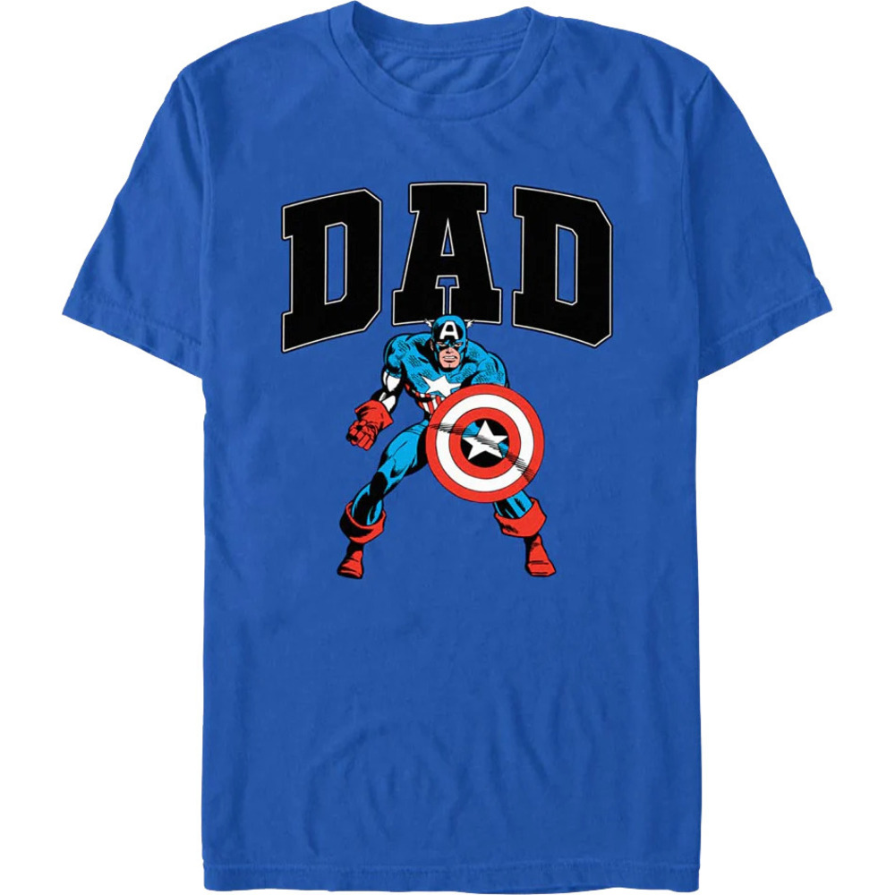 Dad Captain America Marvel Comics Tshirt